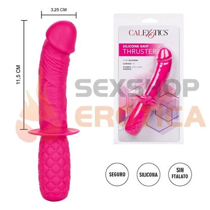 Estimulador de punto G en forma de pene con mango